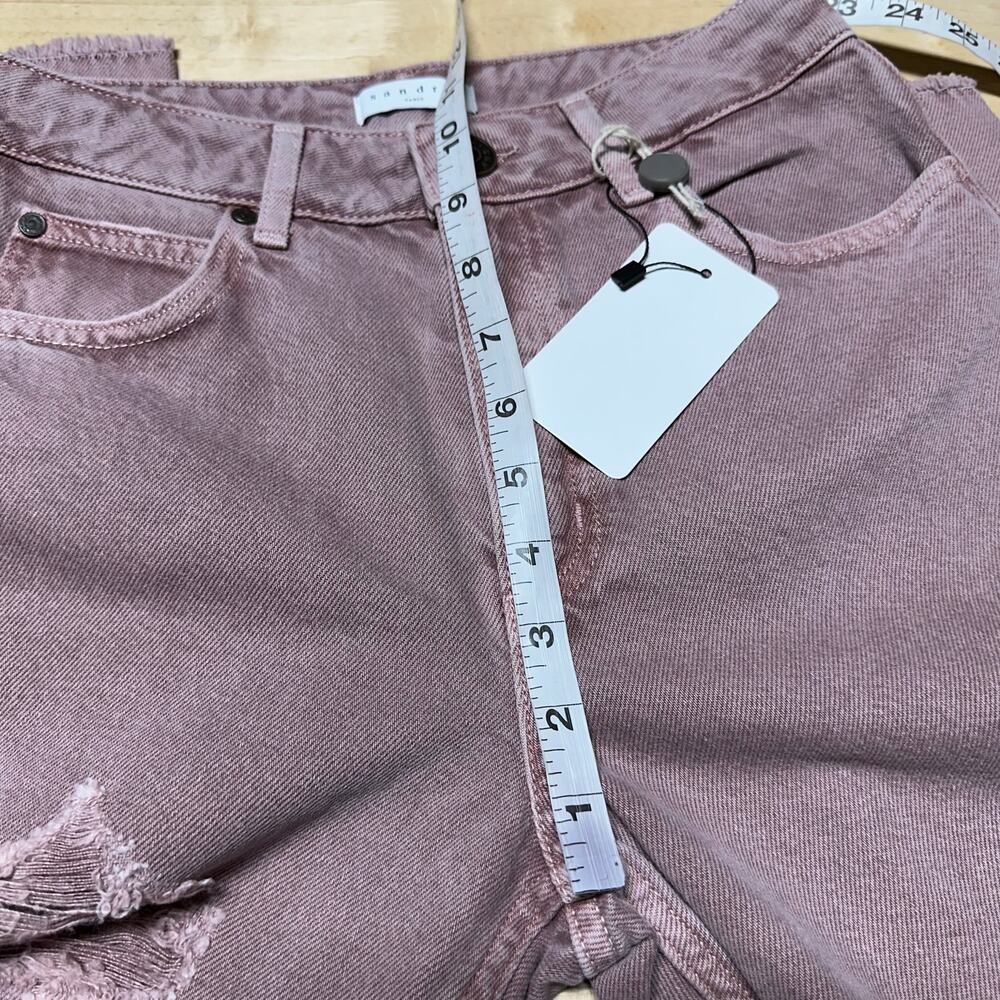 Sandro Jilly Rose Color Slim Straight Jeans Women's Size 36 (US 4) New With Tags - Picture 9 of 10